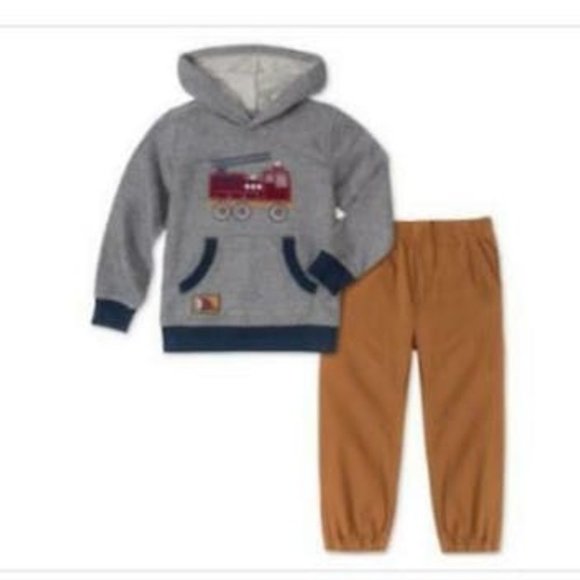 Kids Headquarters Little Boys Print Shirt and Joggers - Picture 4 of 4